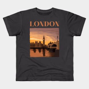 London by sunset Illustration Kids T-Shirt